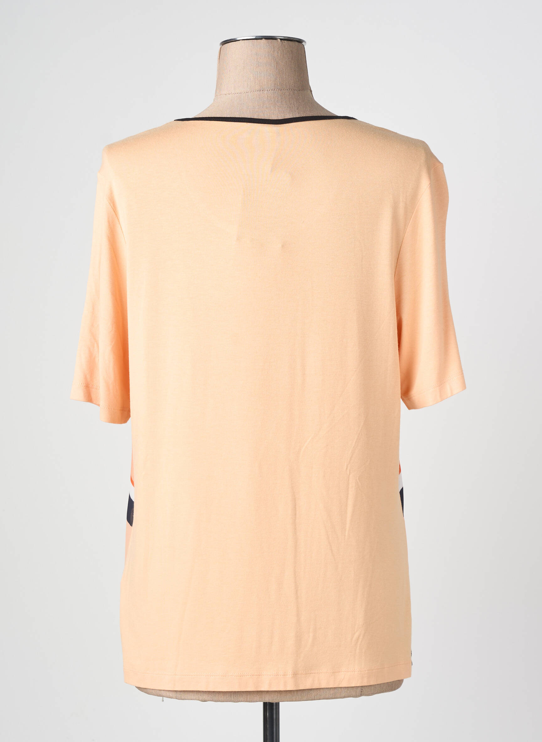 T-shirt imprimé fantaisie manches courtes orange BARBARA LEBEK femme