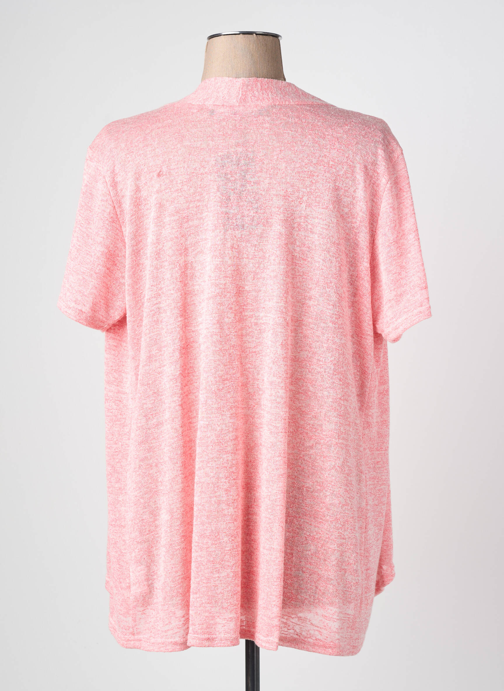 Top stretch manches courtes rose QUATRE VINGT JOURS femme