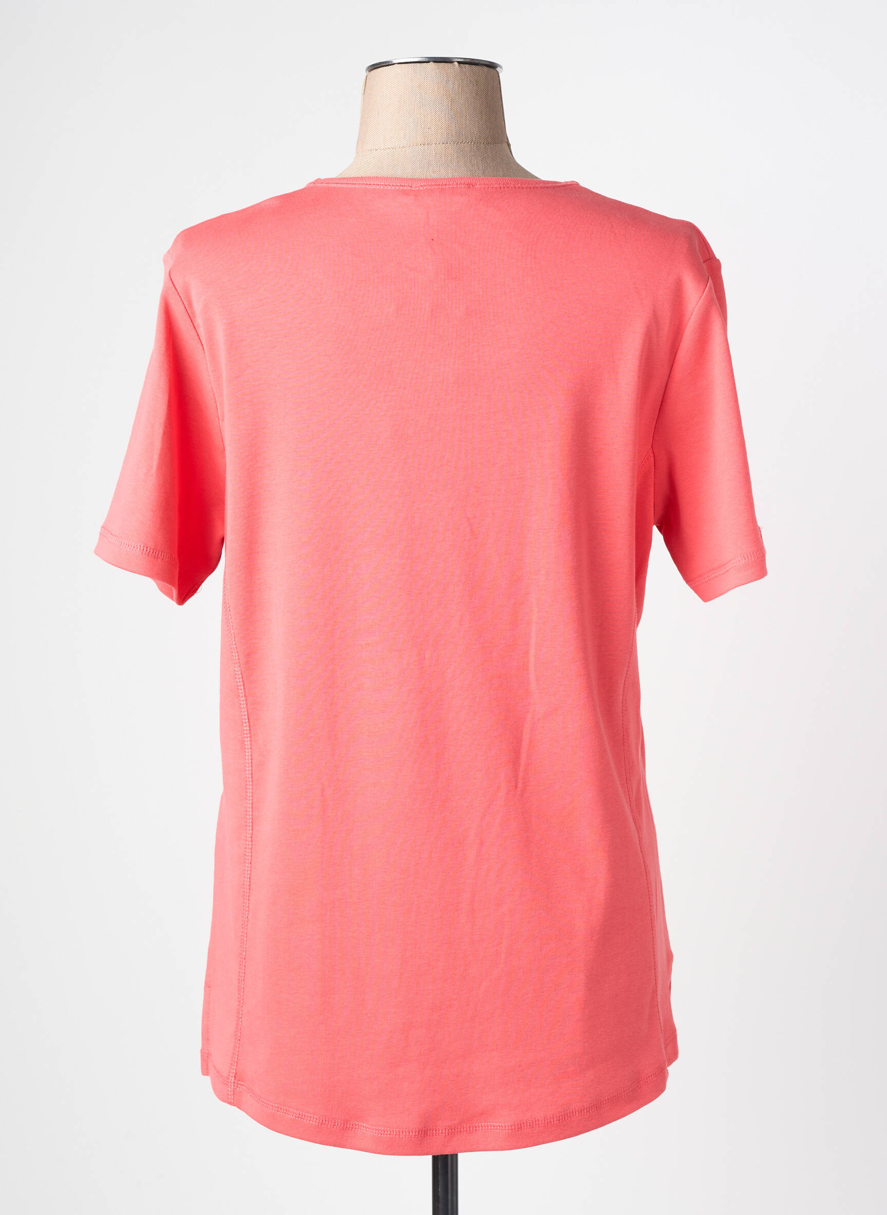 T-shirt stretch manches courtes rose BAGORAZ femme