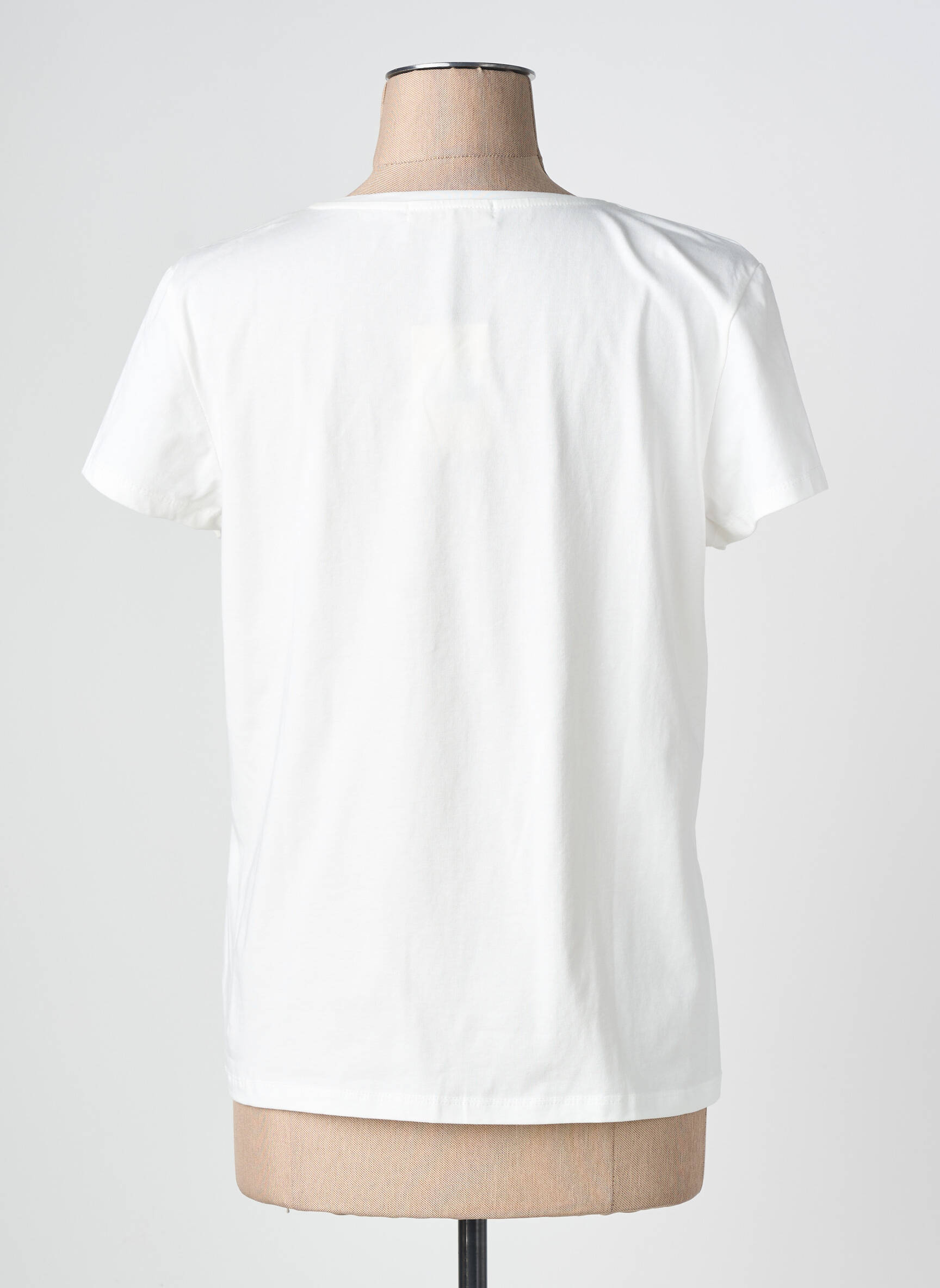 T-shirt stretch manches courtes beige ABRIL femme