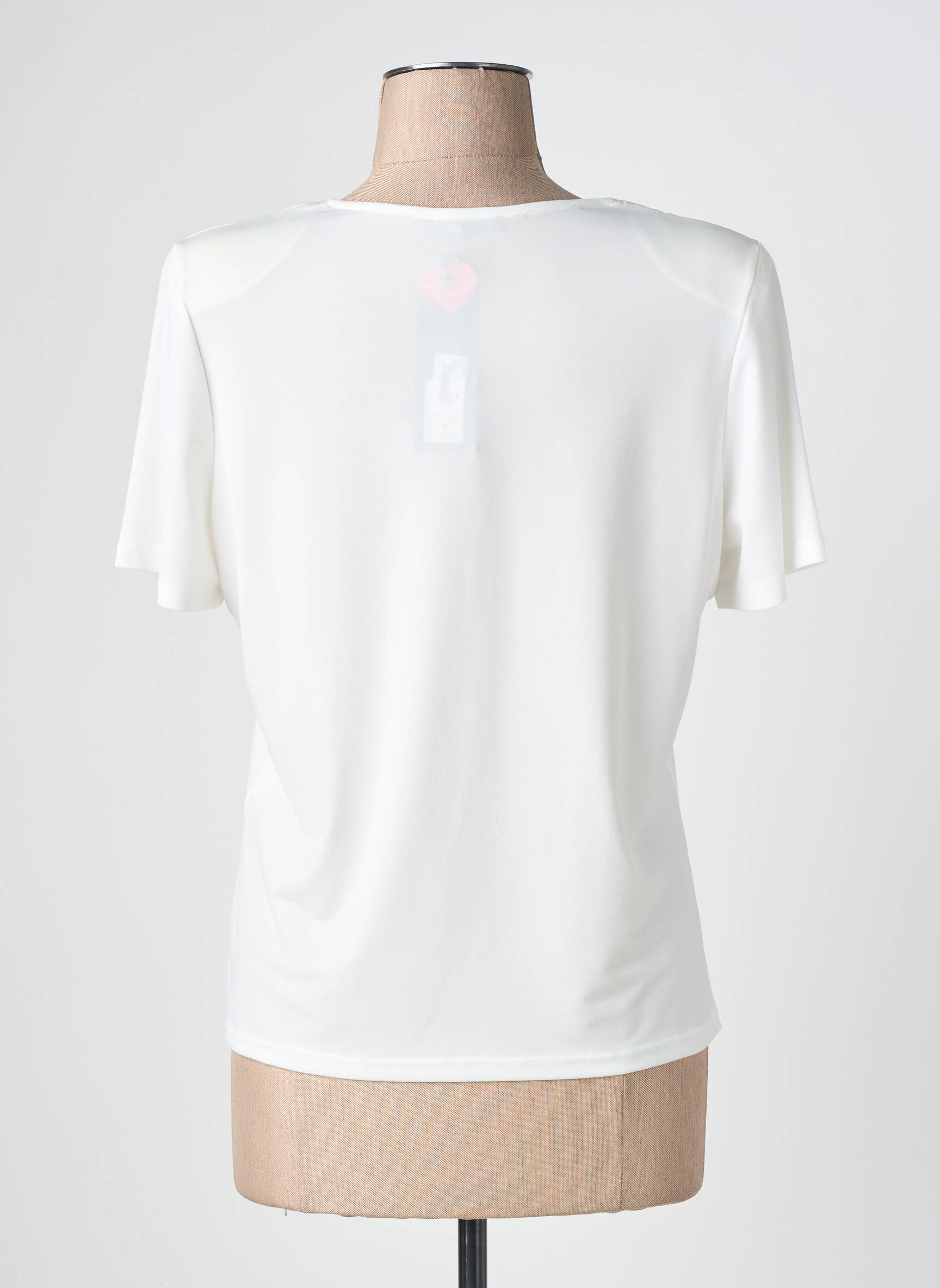 Top stretch manches courtes blanc NAYAT femme
