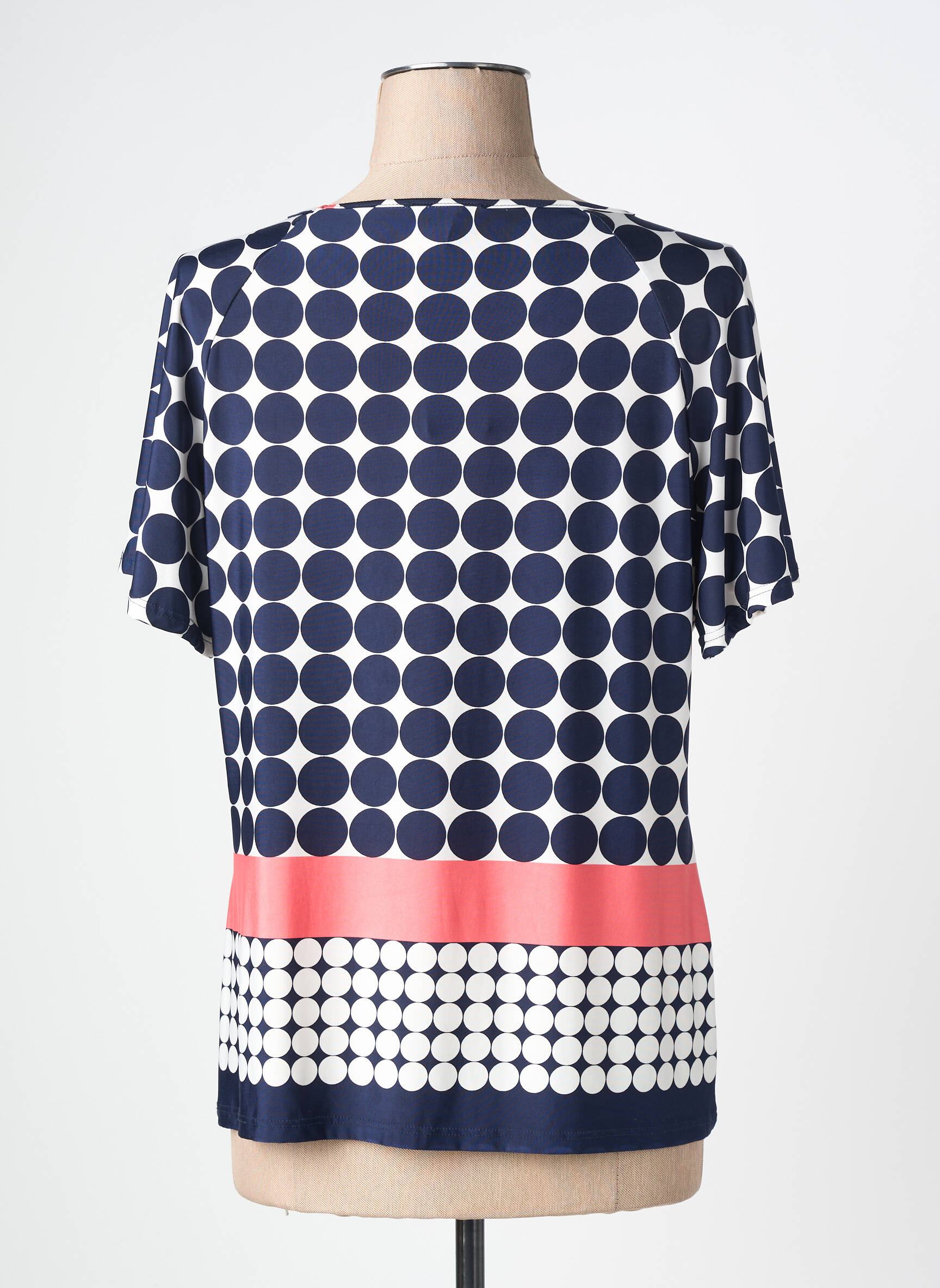 T-shirt stretch manches courtes bleu NAYAT femme