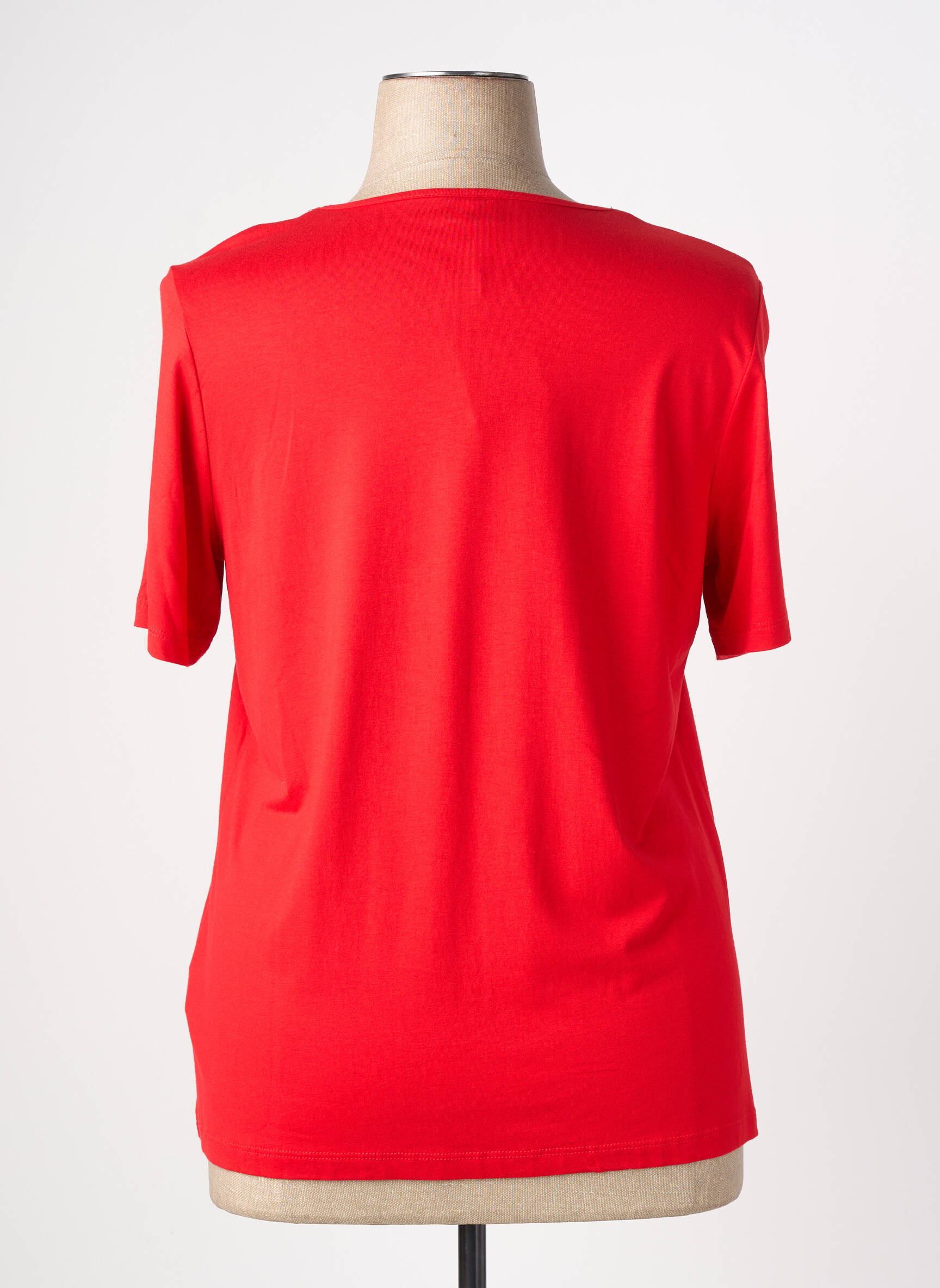 T-shirt stretch manches courtes rouge BARBARA LEBEK femme