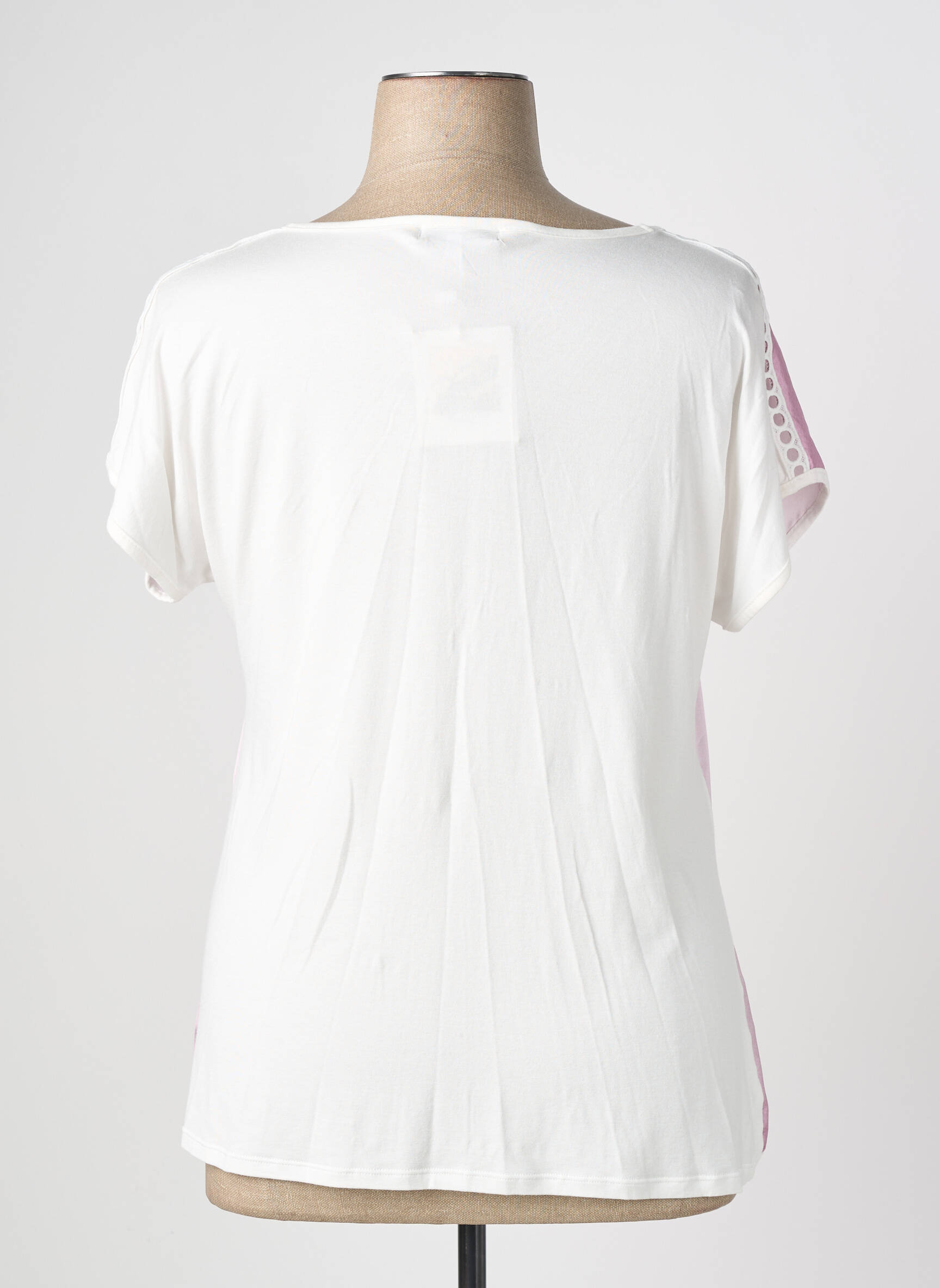 Top stretch manches courtes rose NURIA VILARDAGA femme