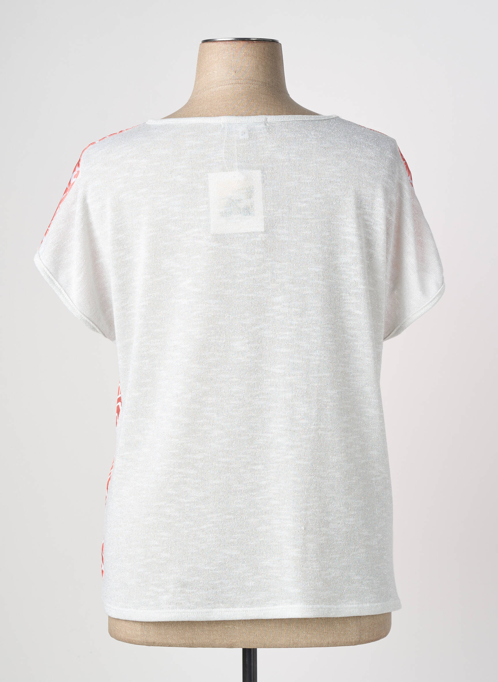 Top coupe fluide manches courtes orange NURIA VILARDAGA femme