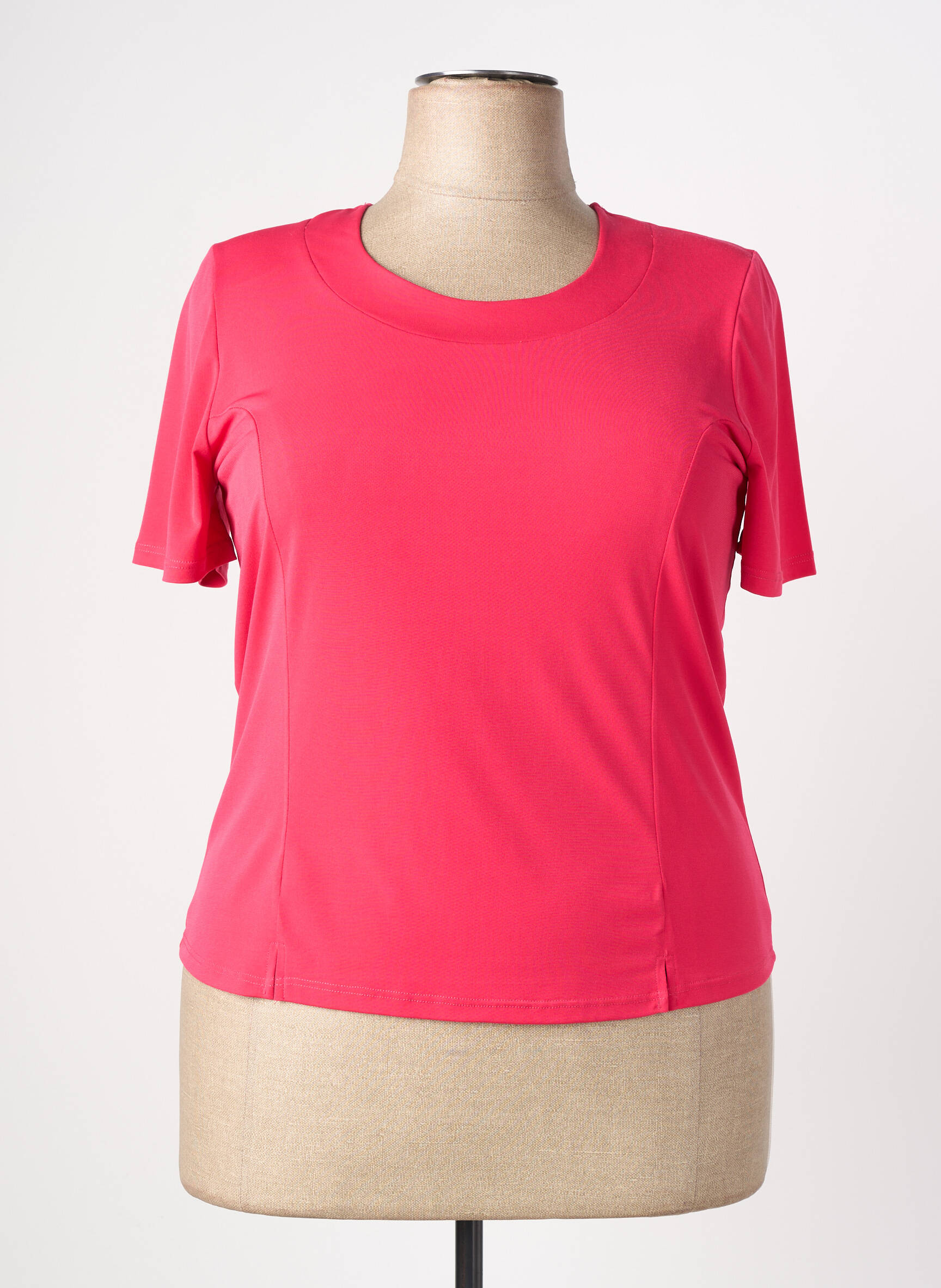 Top stretch manches courtes rouge NAYAT femme