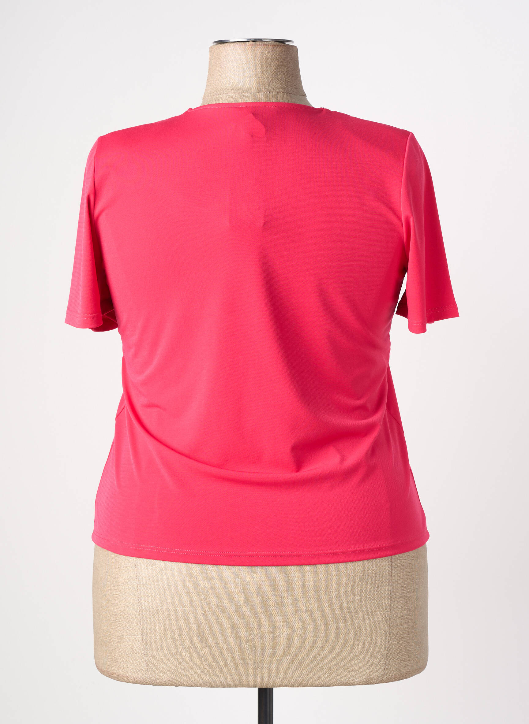 Top stretch manches courtes rouge NAYAT femme