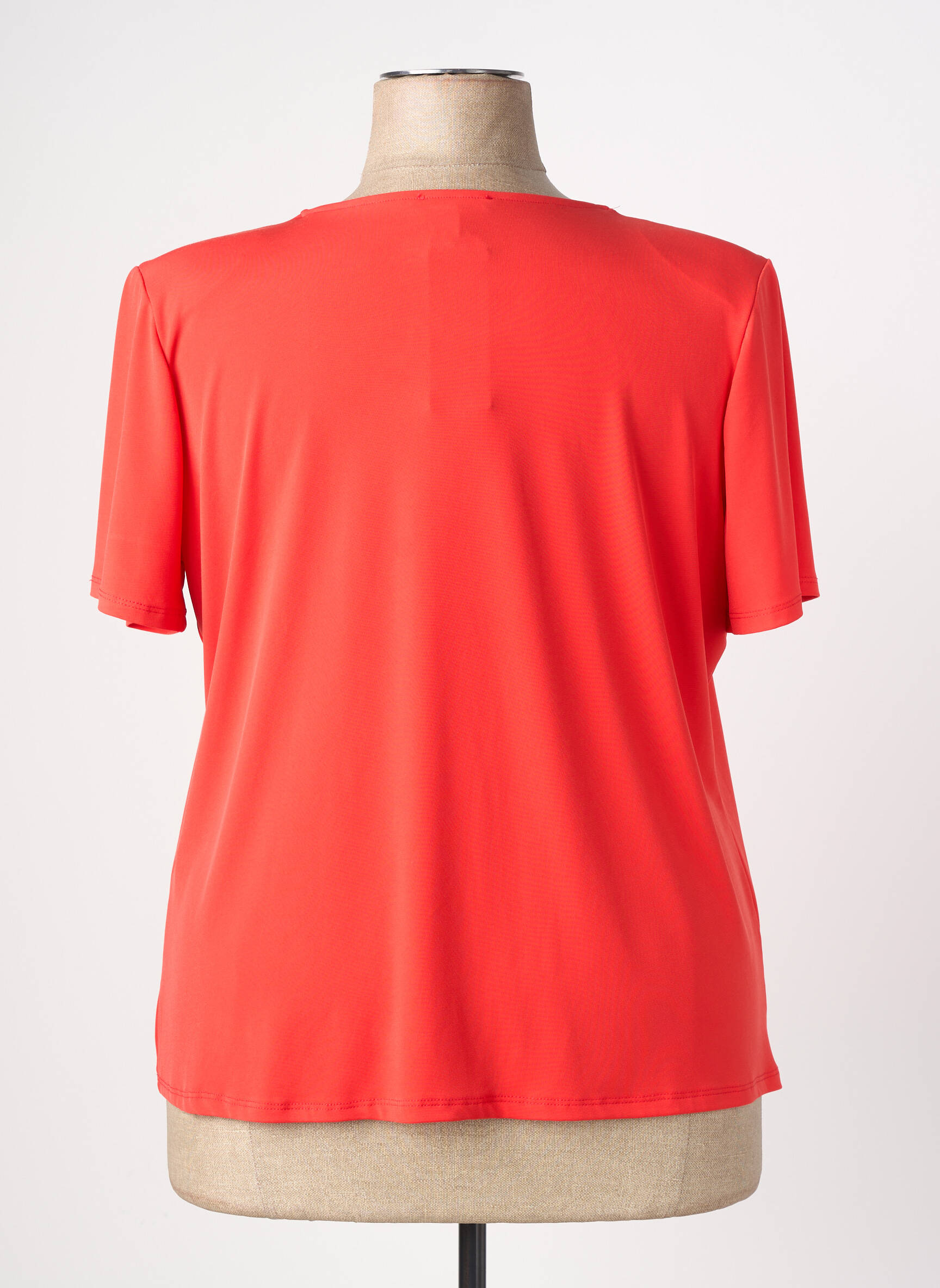 Top stretch manches courtes rouge NAYAT femme