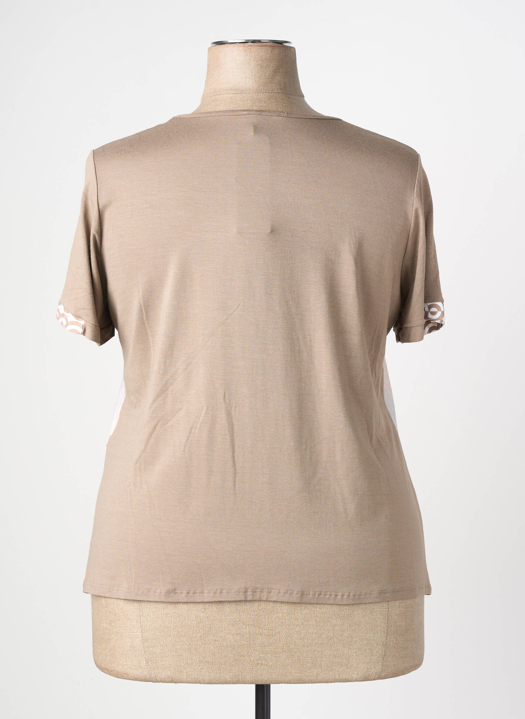 T-shirt imprimé fantaisie manches courtes marron NAYAT femme