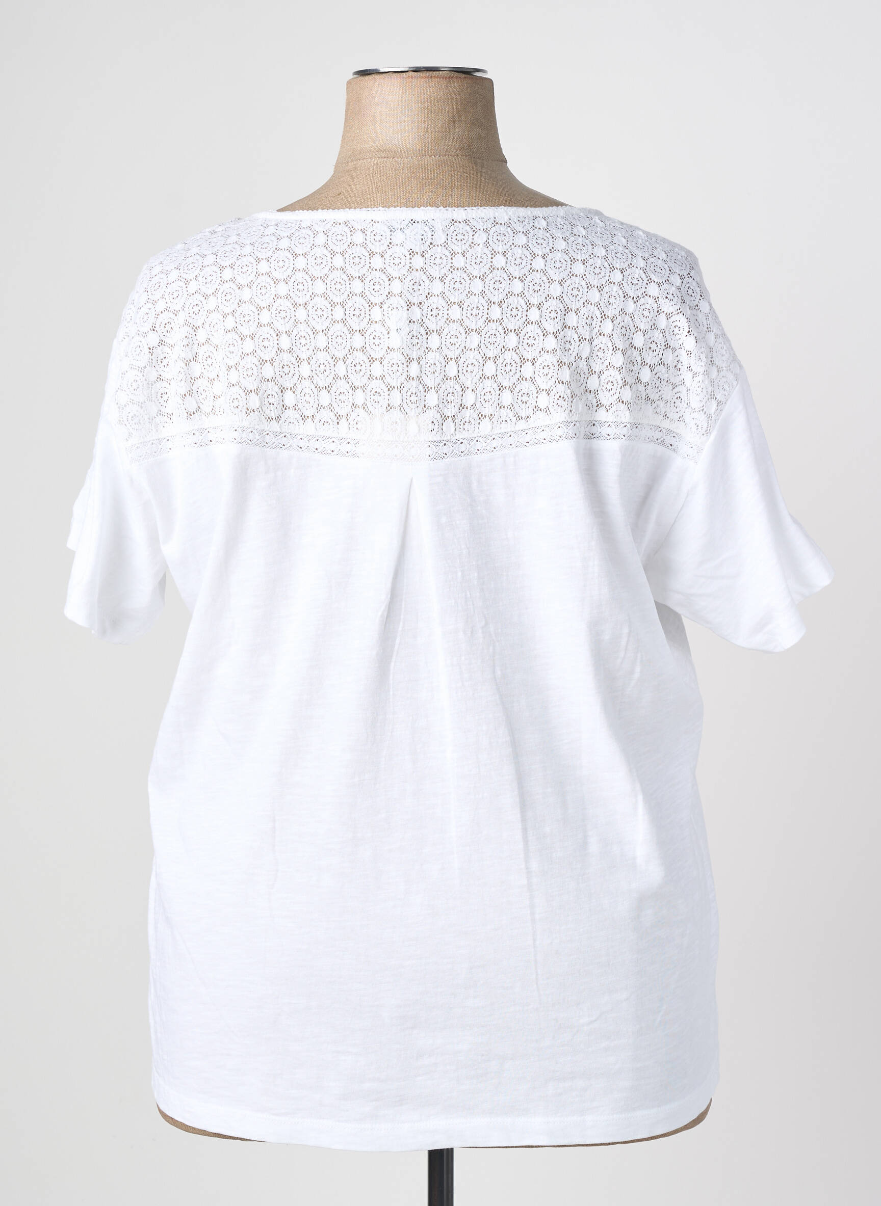 T-shirt coupe droite manches courtes blanc AGATHE & LOUISE femme
