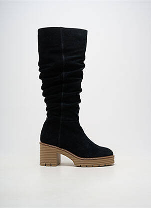 Bottes nubuck talon de 7 à 9cm noir SOFTWAVES femme