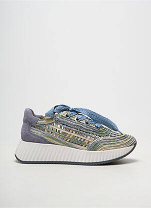Baskets plateforme talon de 4 à 6cm bleu SOFTWAVES femme