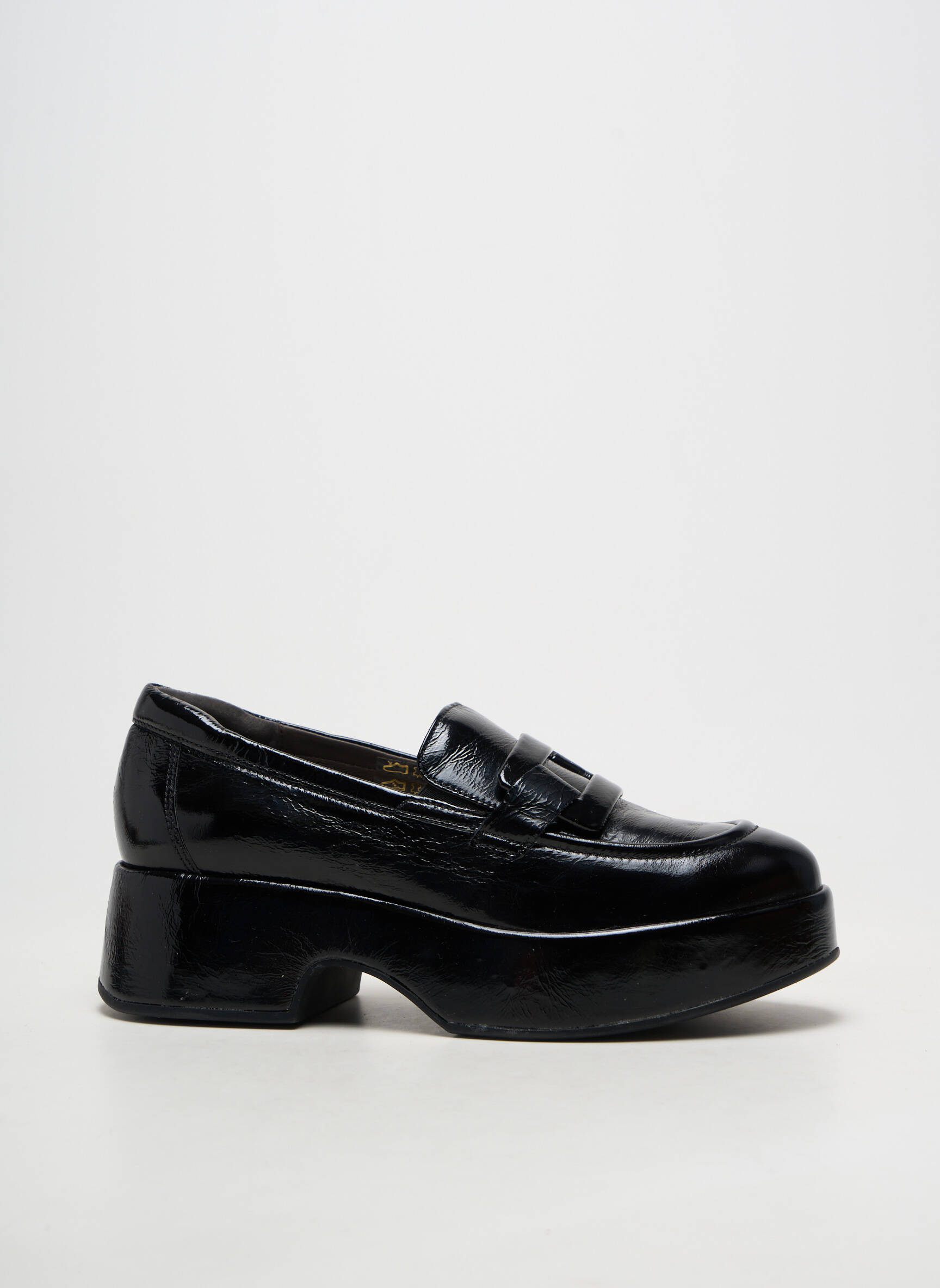 Mocassins matière lisse talon de 4 à 6cm noir SOFTWAVES femme