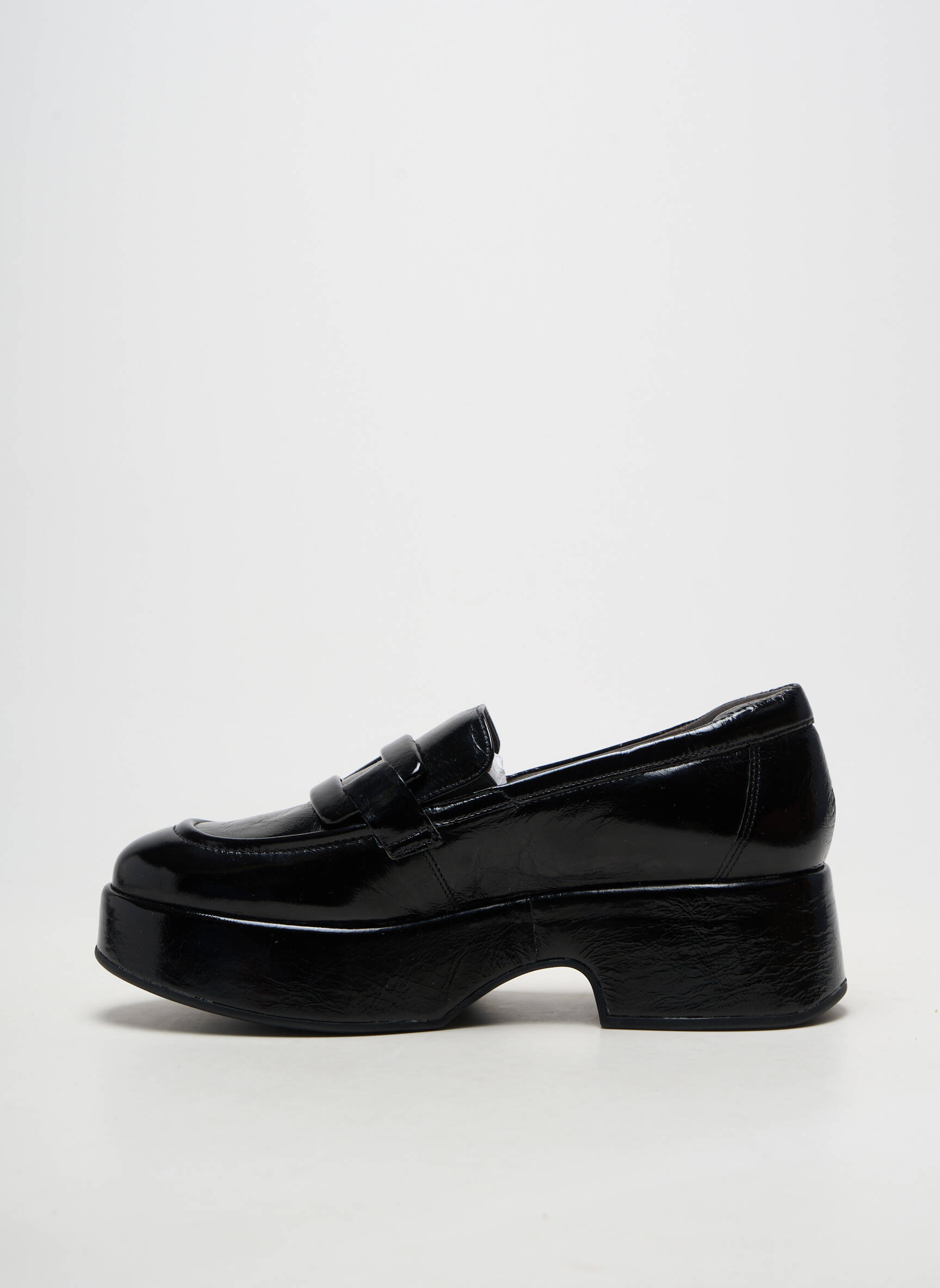Mocassins matière lisse talon de 4 à 6cm noir SOFTWAVES femme