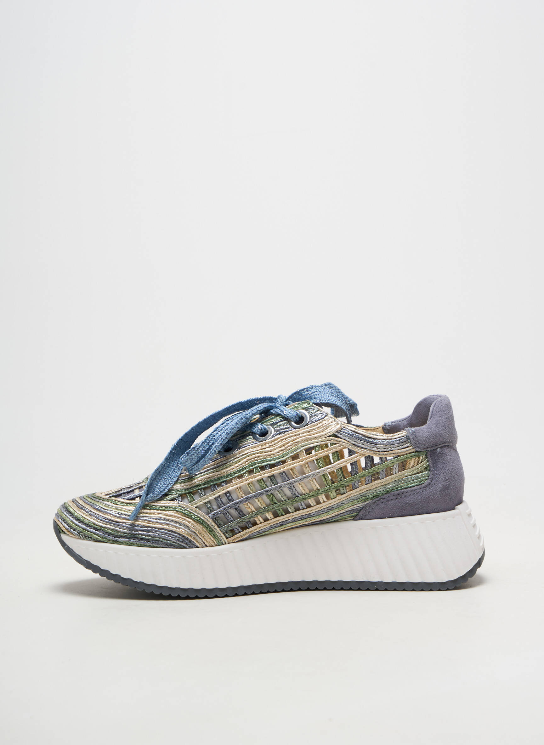Baskets plateforme talon de 4 à 6cm bleu SOFTWAVES femme