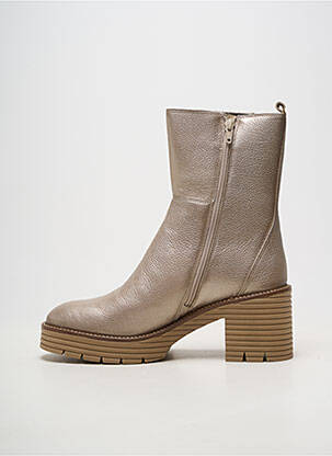 Bottines/boots matière lisse talon de 7 à 9cm or SOFTWAVES femme