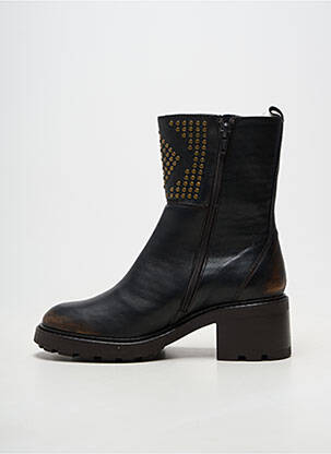 Bottines/boots matière lisse talon de 4 à 6cm noir SOFTWAVES femme