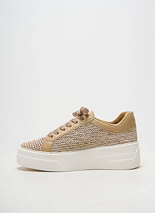 Baskets plateforme talon de 4 à 6cm beige SOFTWAVES femme