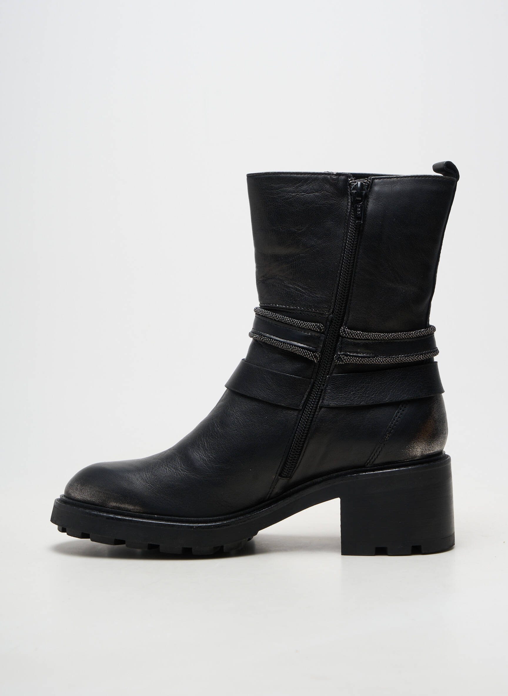 Bottines/boots matière lisse talon de 4 à 6cm noir SOFTWAVES femme