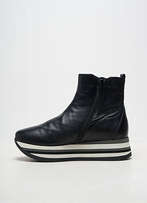 Bottines/boots matière lisse talon de 4 à 6cm noir SOFTWAVES femme