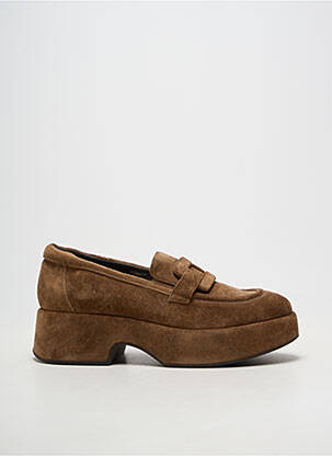 Mocassins carré talon de 4 à 6cm marron SOFTWAVES femme