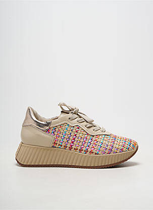 Baskets bout rond talon de 4 à 6cm beige SOFTWAVES femme