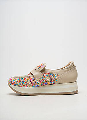 Baskets plateforme talon de 4 à 6cm beige SOFTWAVES femme