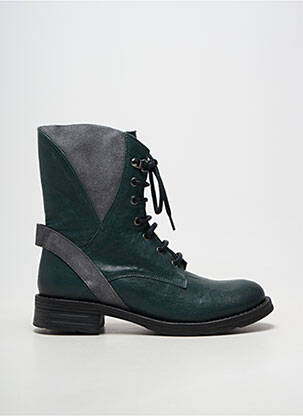Bottines/boots fermeture zip et lacets talon plat jusqu'à 3cm vert CASTA femme