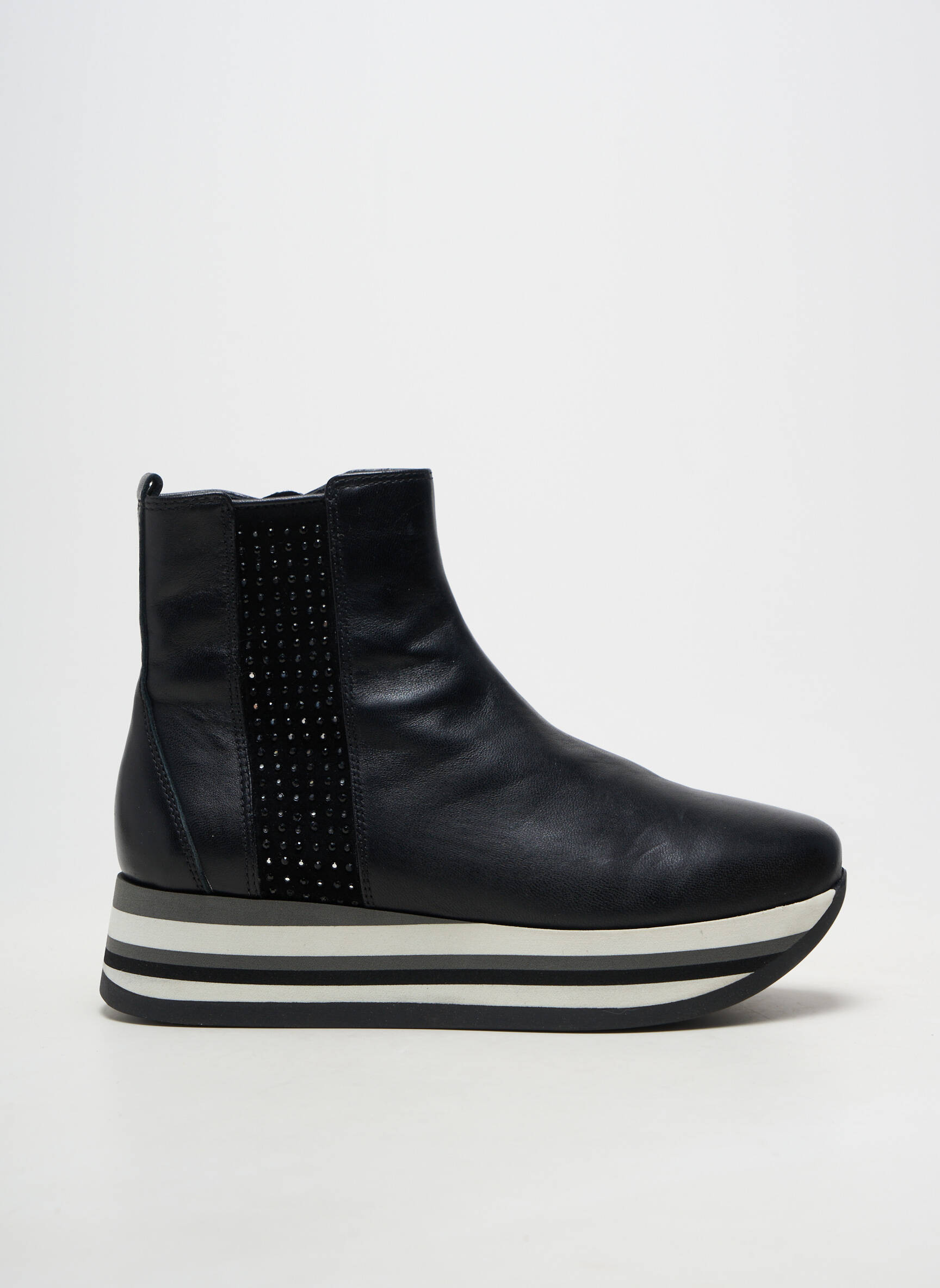 Bottines/boots matière lisse talon de 4 à 6cm noir SOFTWAVES femme