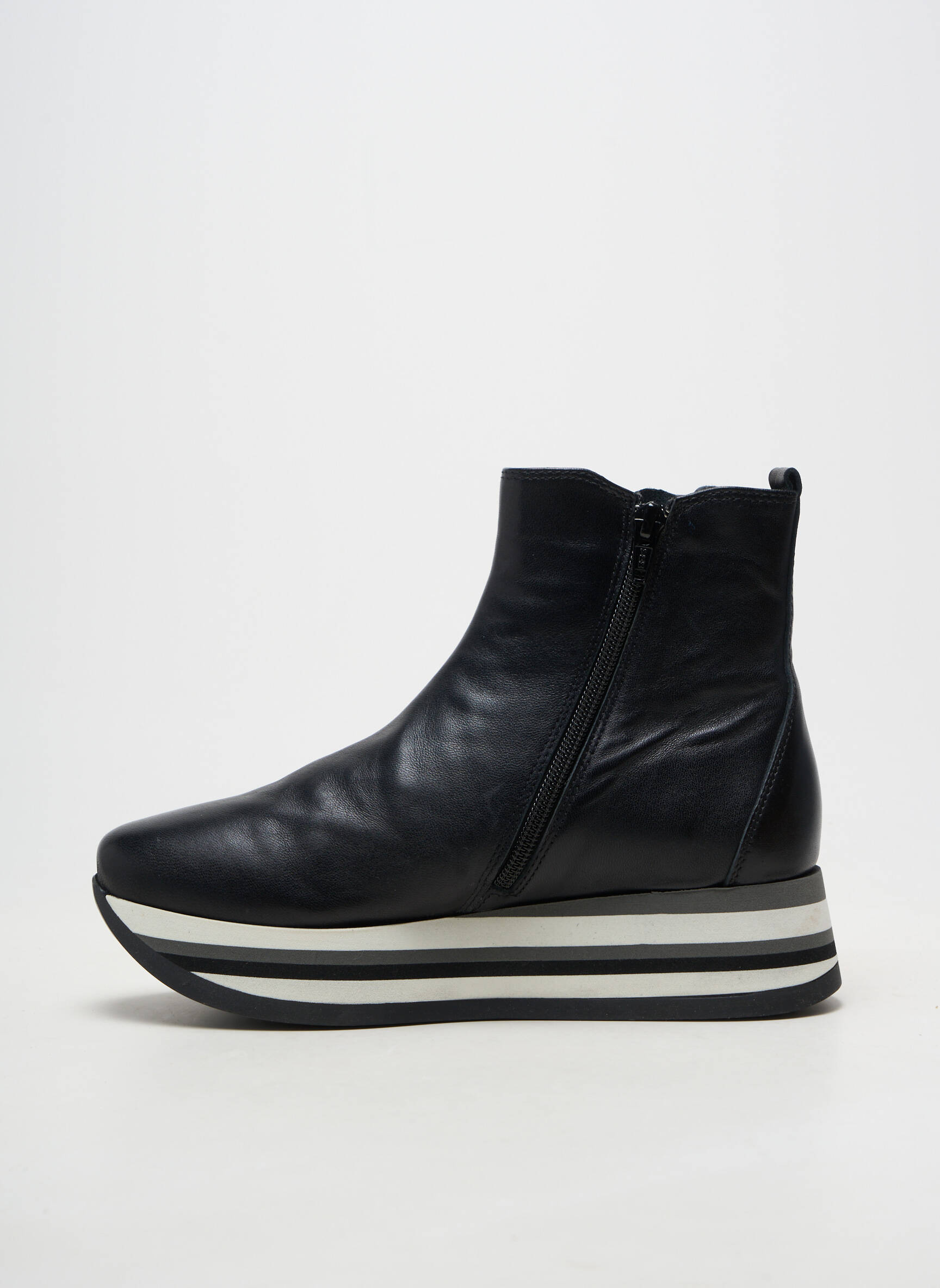 Bottines/boots matière lisse talon de 4 à 6cm noir SOFTWAVES femme