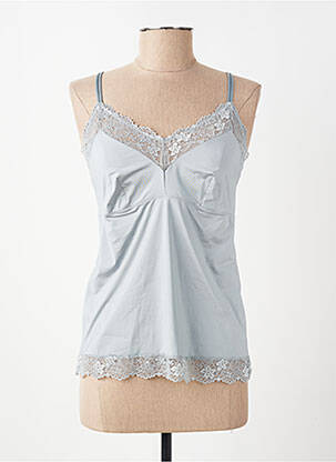 Top/caraco tissage satiné bleu LINGADORE femme