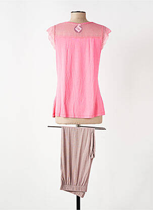 Pyjama manches courtes rose POMM'POIRE femme