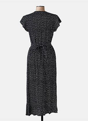 Robe longue manches courtes manches courtes noir YSABEL MORA femme