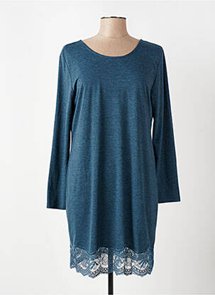 Robe mi-longue manches courtes manches courtes bleu LINGADORE femme