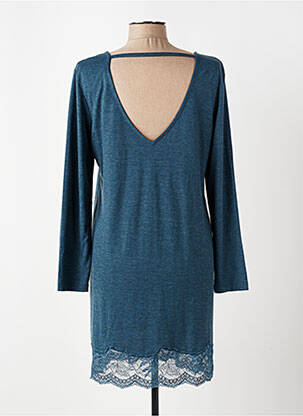 Robe mi-longue manches courtes manches courtes bleu LINGADORE femme