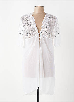 Déshabillé légère et transparente blanc SANSELLE femme