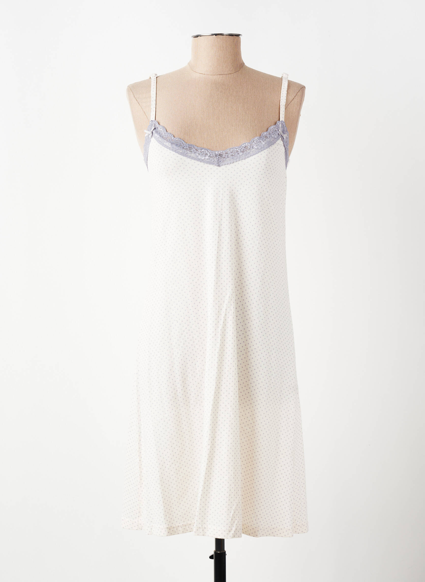 Nuisette/combinette manches bretelles ajustables blanc SASSA femme