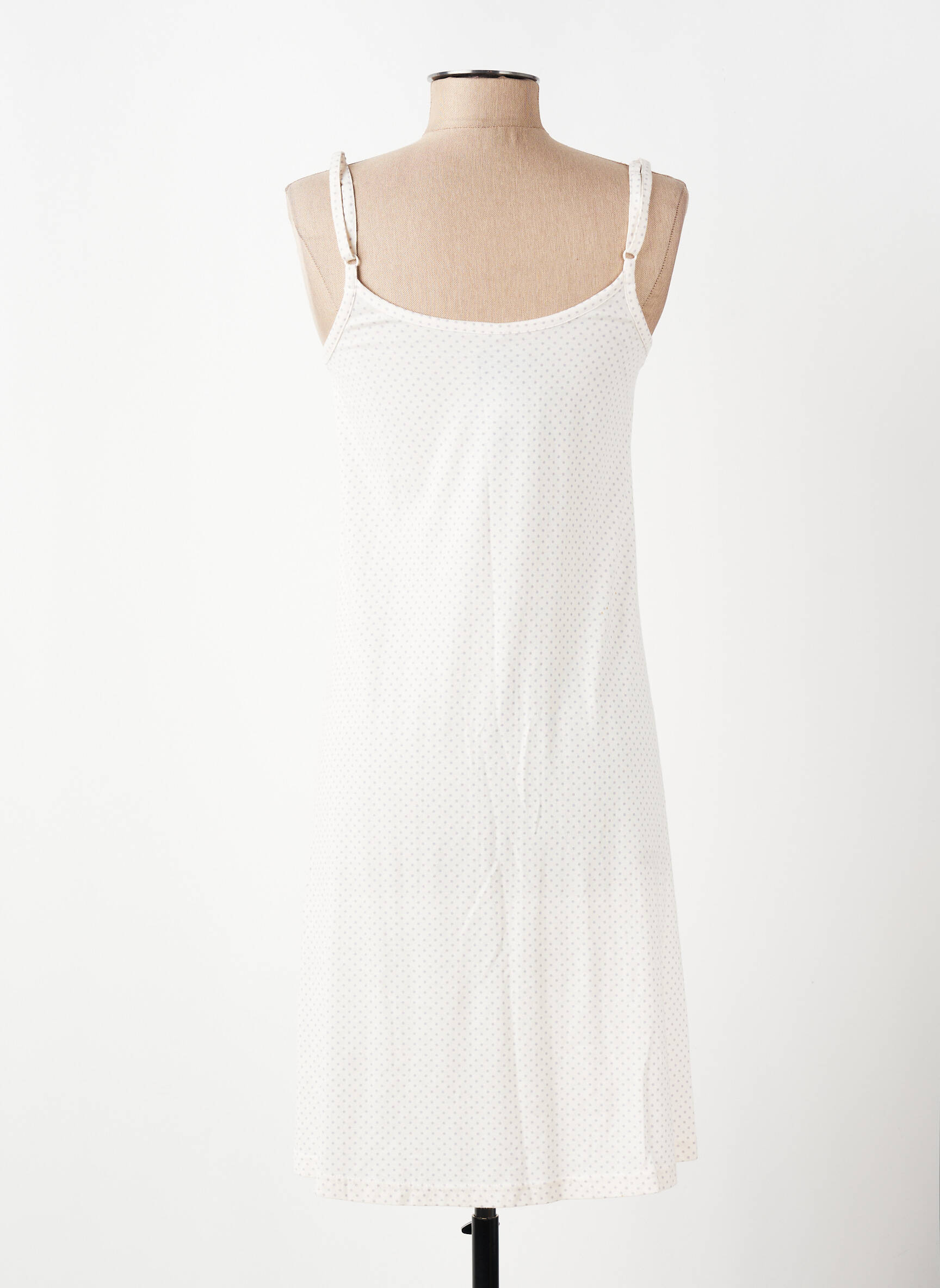 Nuisette/combinette manches bretelles ajustables blanc SASSA femme