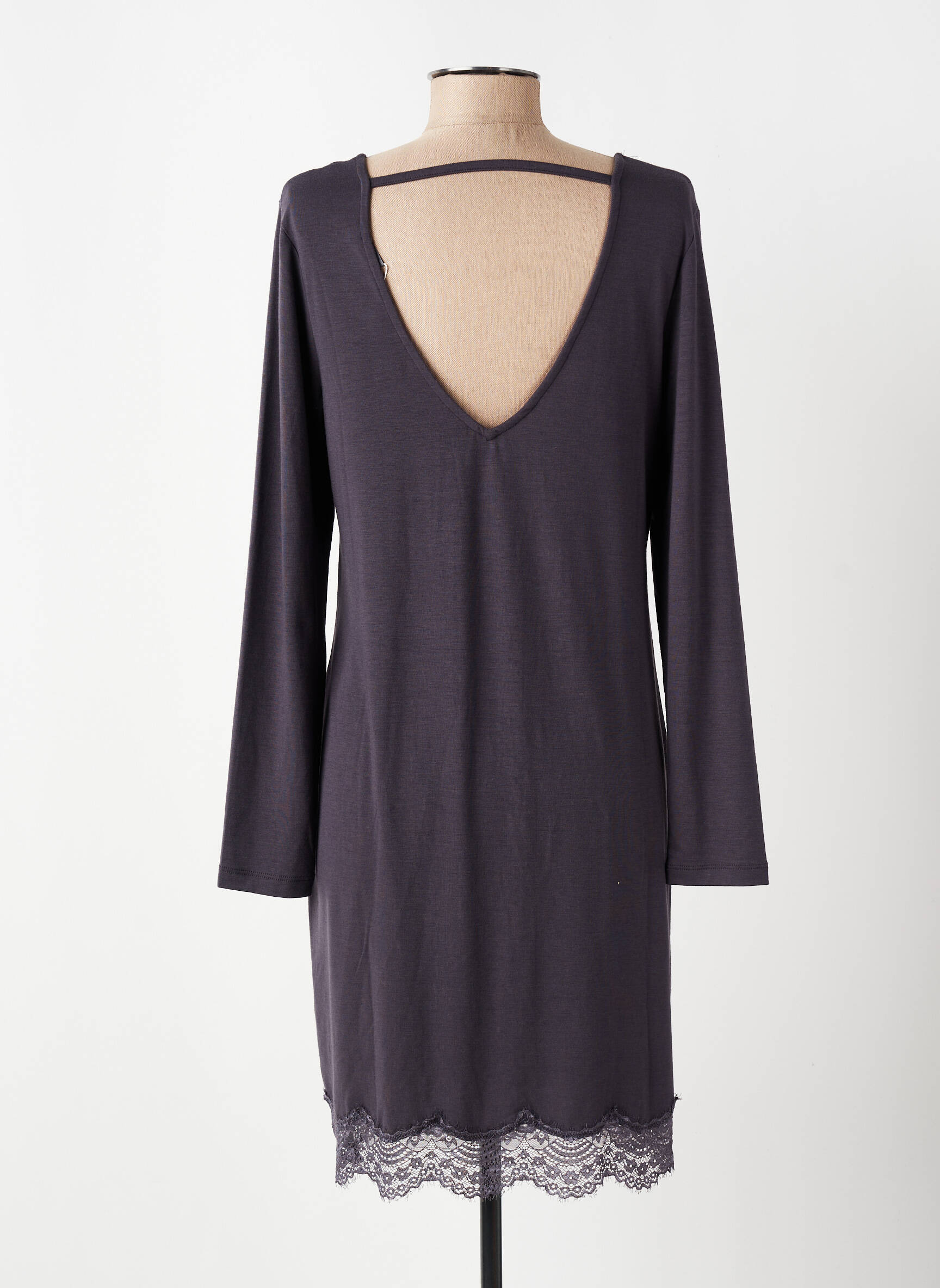 Chemise de nuit stretch gris LINGADORE femme