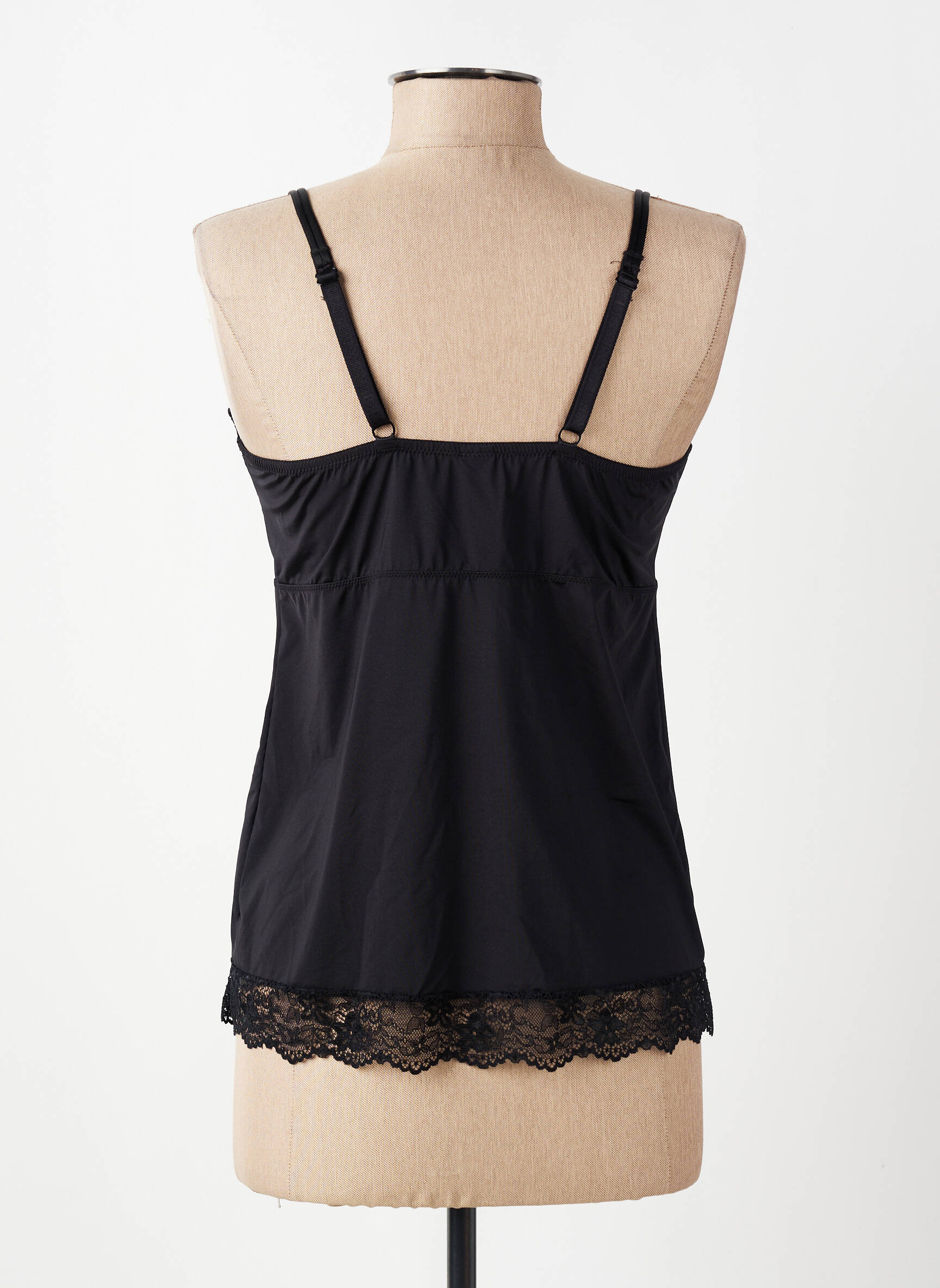 Top/caraco tissage satiné noir LINGADORE femme