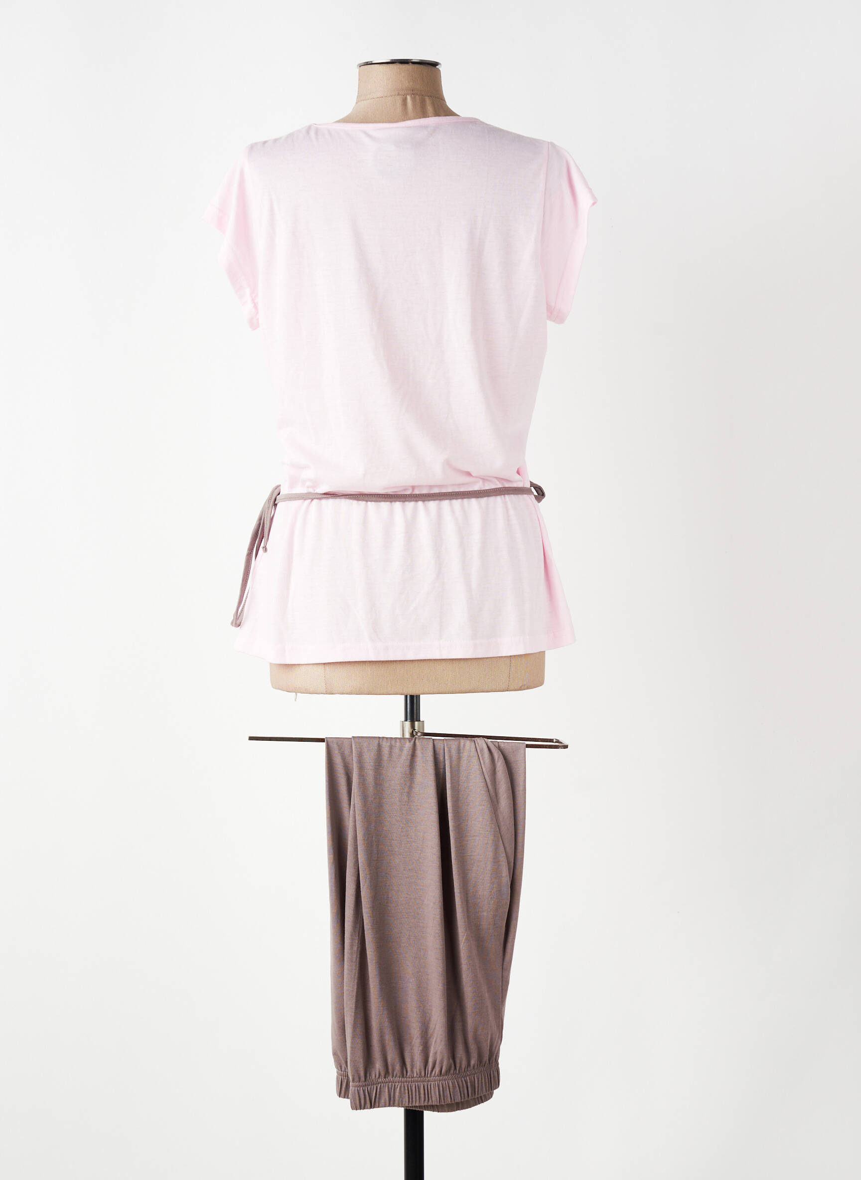 Pyjama manches courtes rose POMM'POIRE femme