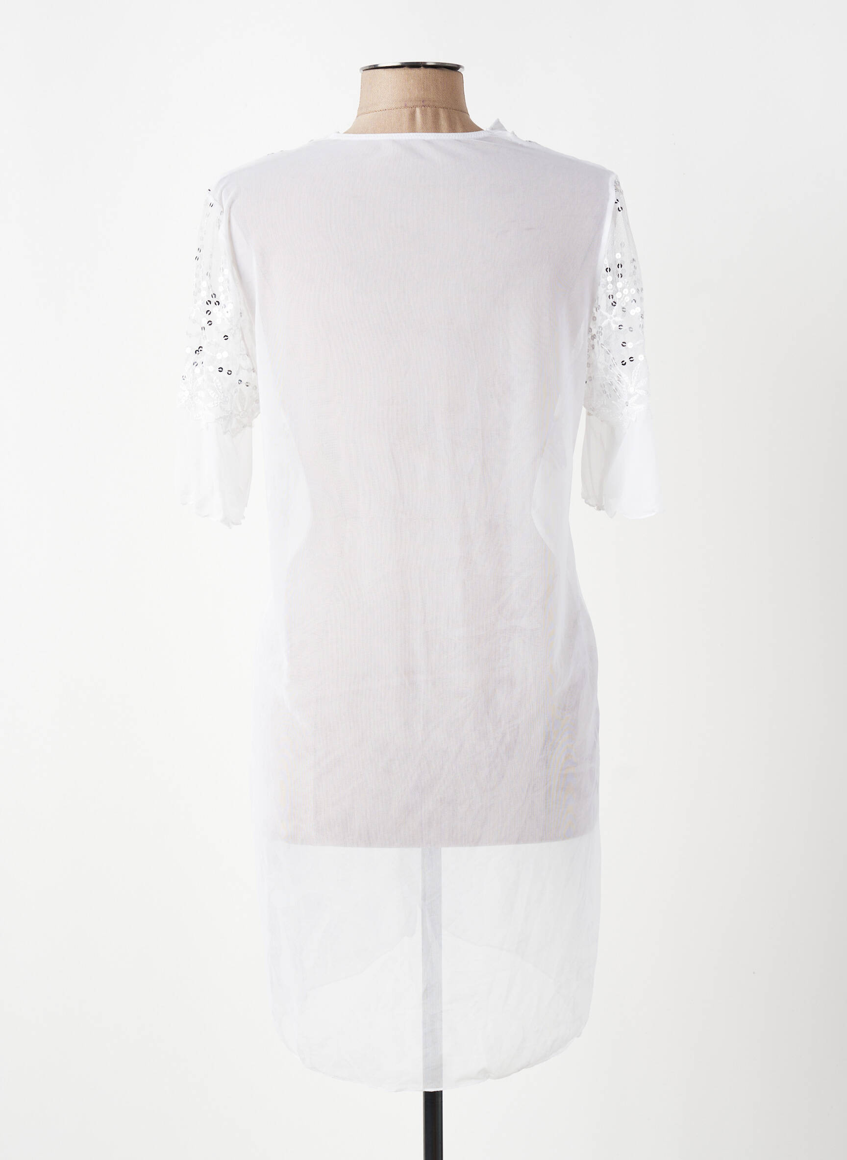 Déshabillé légère et transparente blanc SANSELLE femme