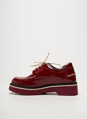Derbies matière lisse talon de 4 à 6cm rouge CASTA femme