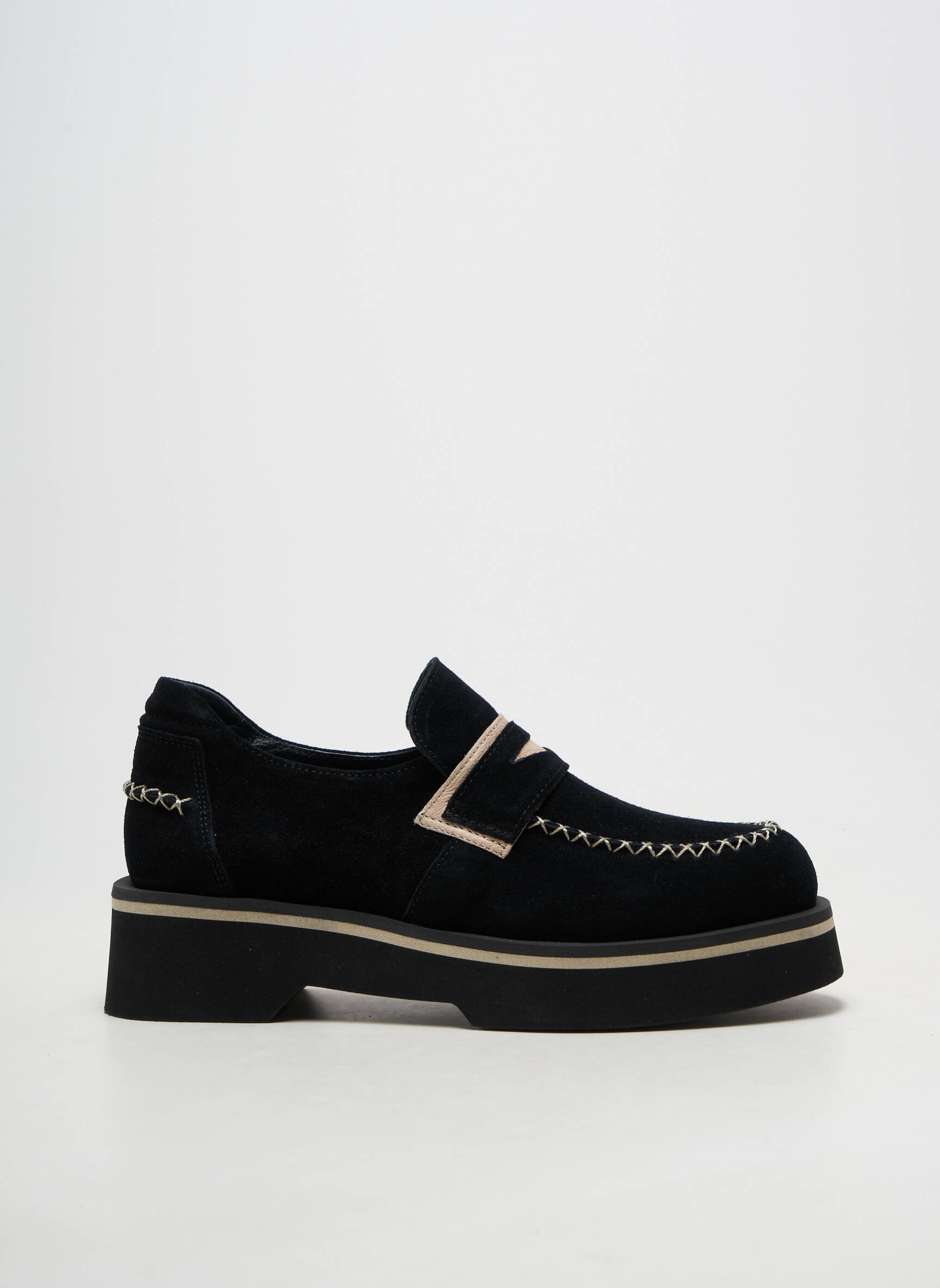 Mocassins bout rond talon de 4 à 6cm noir CASTA femme