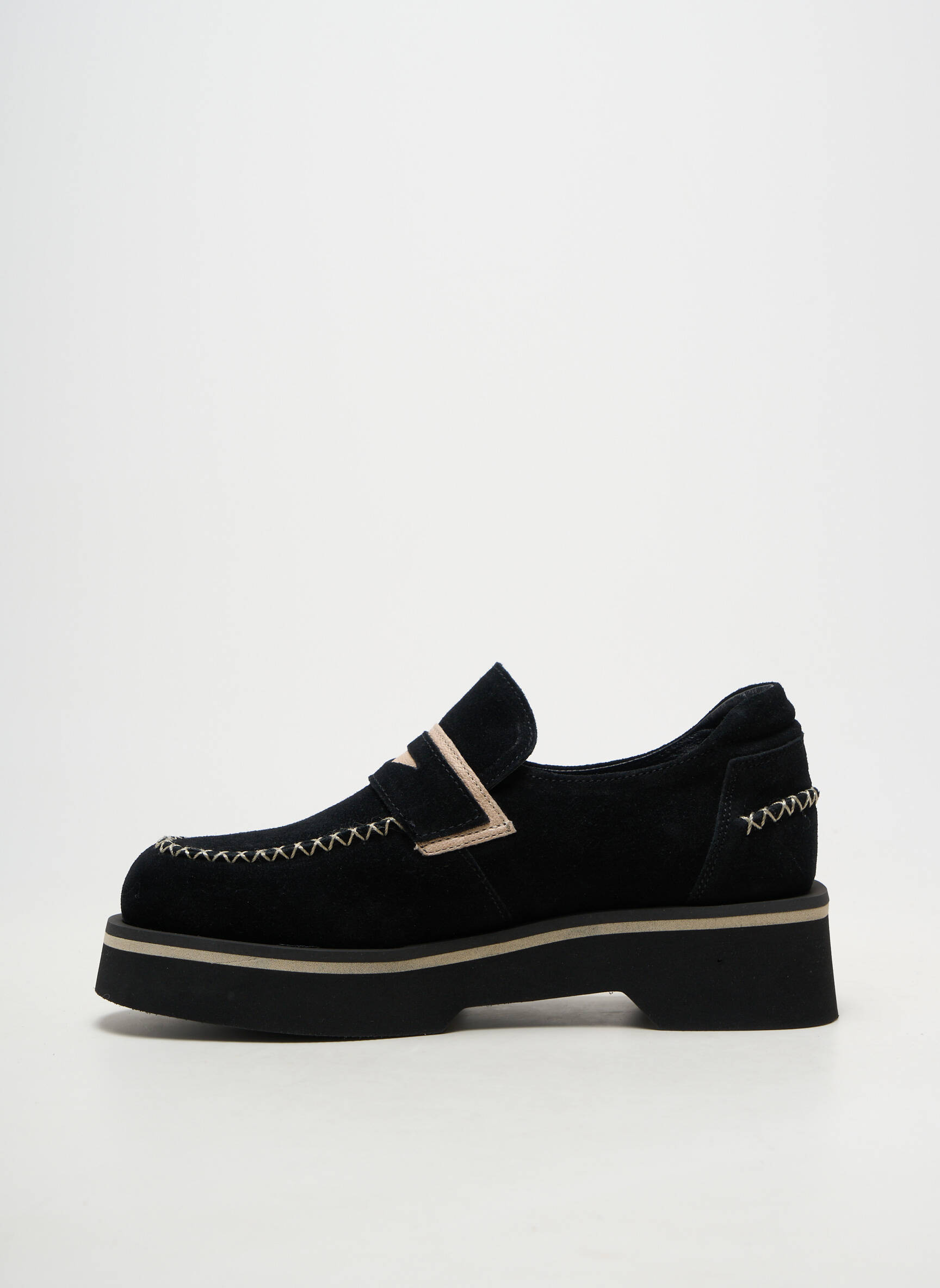 Mocassins bout rond talon de 4 à 6cm noir CASTA femme
