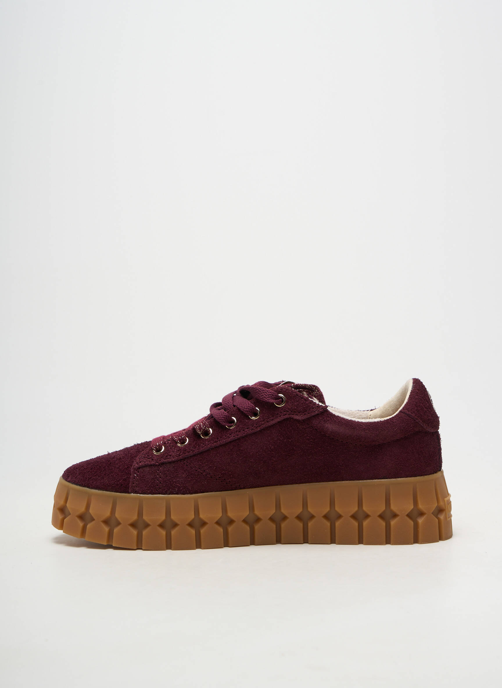 Baskets nubuck talon de 4 à 6cm violet NO NAME femme