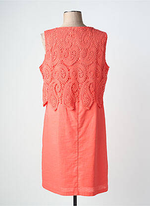 Robe mi-longue sans manche sans manche orange A BELLE femme