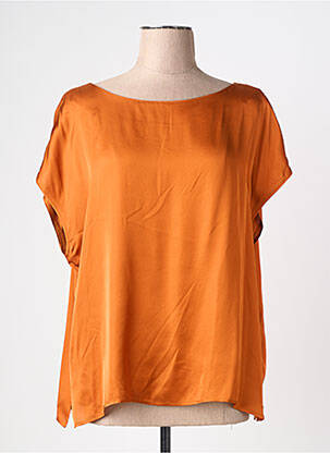 Top coupe fluide manches courtes orange SURKANA femme
