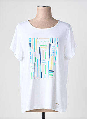 T-shirt imprimé fantaisie manches courtes blanc AGATHE & LOUISE femme