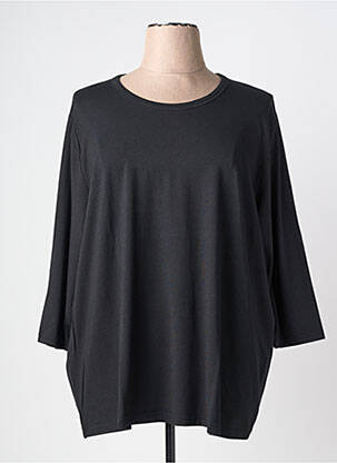 T-shirt manches 3/4 manches 3/4 noir SIGNATURE femme